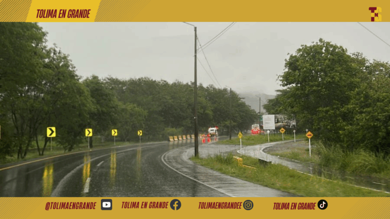 Lluvias en todo el Tolima: autoridades piden precaución a los conductores